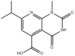 7-Isopropyl-1-methyl-2,4-dioxo-1,2,3,4-tetrahydro-pyrido[2,3-d]pyrimidine-5-carboxylic acid 化学構造式