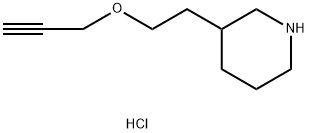 3-[2-(2-Propynyloxy)ethyl]piperidine hydrochloride 结构式