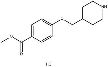 Methyl 4-(4-piperidinylmethoxy)benzoatehydrochloride 结构式