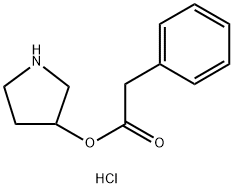 3-	吡咯烷2-苯基乙酸酯盐酸盐, 1219948-53-4, 结构式