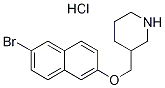 3-{[(6-Bromo-2-naphthyl)oxy]methyl}piperidinehydrochloride,1185133-11-2,结构式