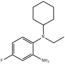 N~1~-Cyclohexyl-N~1~-ethyl-4-fluoro-1,2-benzenediamine 结构式