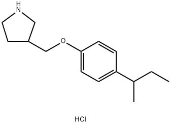 3-{[4-(sec-Butyl)phenoxy]methyl}pyrrolidinehydrochloride 结构式