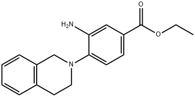 Ethyl 3-amino-4-[3,4-dihydro-2(1H)-isoquinolinyl]-benzoate,1220036-13-4,结构式