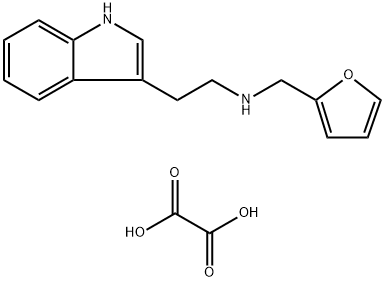 Furan-2-ylmethyl-[2-(1H-indol-3-yl)-ethyl]-amineoxalate 化学構造式