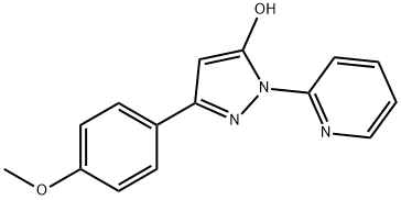 3-(4-甲氧苯基)-1-吡啶-2-基-1H-吡唑-5-醇,140397-85-9,结构式
