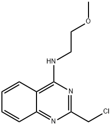 2-(クロロメチル)-N-(2-メトキシエチル)キナゾリン-4-アミン 化学構造式