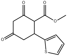 2,4-二氧代-6-(2-噻吩基)环己烷甲酸甲酯 结构式