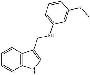 N-(1H-Indol-3-ylmethyl)-3-(methylthio)aniline Struktur