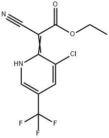 (E)-2-(3-氯-5-(三氟甲基)吡啶-2(1H)-亚丙基)-2-氰基乙酸乙酯 结构式