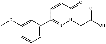 [3-(3-甲氧苯基)-6-氧代哒嗪-1(6H)-基]乙酸 结构式