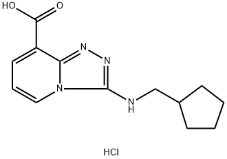 3-[(Cyclopentylmethyl)amino][1,2,4]triazolo-[4,3-a]pyridine-8-carboxylic acid hydrochloride Struktur