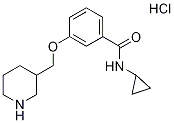 N-Cyclopropyl-3-(piperidin-3-ylmethoxy)benzamide hydrochloride Struktur