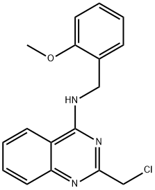 2-(クロロメチル)-N-(2-メトキシベンジル)キナゾリン-4-アミン 化学構造式
