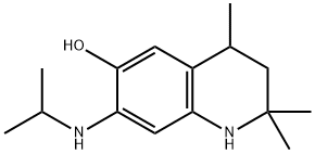 7-(イソプロピルアミノ)-2,2,4-トリメチル-1,2,3,4-テトラヒドロキノリン-6-オール 化学構造式