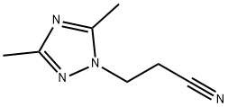 3-(3,5-二甲基-1H-1,2,4-三唑-1-基)丙腈, 60866-60-6, 结构式