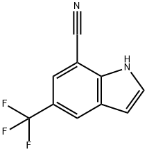 5-(Trifluoromethyl)-1H-indole-7-carbonitrile Structure