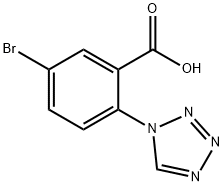 5-溴-2-(1,2,3,4-四唑-1-基)苯甲酸,951626-69-0,结构式