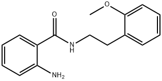 2-アミノ-N-[2-(2-メトキシフェニル)エチル]ベンズアミド 化学構造式