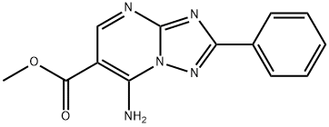7-アミノ-2-フェニル[1,2,4]トリアゾロ-[1,5-A]ピリミジン-6-カルボン酸メチル 化学構造式