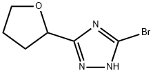 3-Bromo-5-(tetrahydrofuran-2-yl)-1H-1,2,4-triazole 结构式