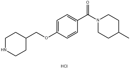 4-Methyl-1-[4-(piperidin-4-ylmethoxy)benzoyl]-piperidine hydrochloride 化学構造式