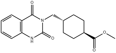 Methyl trans-4-[(2,4-dioxo-1,4-dihydroquinazolin-3(2H)-yl)methyl]cyclohexanecarboxylate Structure