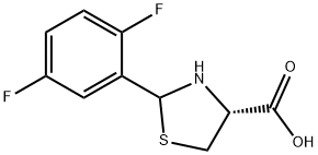 (4R)-2-(2,5-Difluorophenyl)-1,3-thiazolidine-4-carboxylic acid Struktur