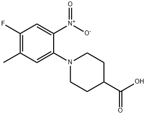 1-(4-Fluoro-5-methyl-2-nitrophenyl)piperidine-4-carboxylic acid|