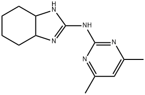4,6-ジメチル-N-(オクタヒドロ-2H-ベンズイミダゾール-2-イリデン)ピリミジン-2-アミン 化学構造式
