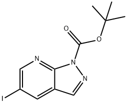 5-碘-1H-吡唑并[3,4-B]吡啶-1-羧酸叔丁酯, 1299607-57-0, 结构式