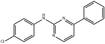 2-(4-Chlorophenyl)amino-4-phenylpyrimidine 结构式