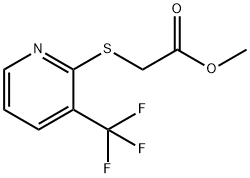 Methyl (3-(trifluoromethyl)pyridin-2-ylsulfanyl) acetate 化学構造式