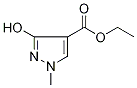 3-Hydroxy-1-methyl-1H-pyrazole-4-carboxylic acid ethyl ester 化学構造式
