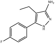 4-Ethyl-5-(4-fluoro-phenyl)-2H-pyrazol-3-ylamine Structure