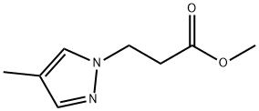 3-(4-甲基-1H-吡唑-1-基)丙酸甲酯 结构式