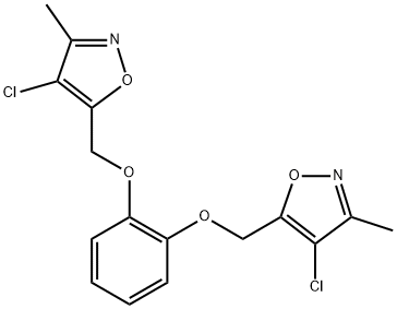 5,5'-[1,2-Phenylenebis(oxymethylene)]-bis(4-chloro-3-methylisoxazole) Structure