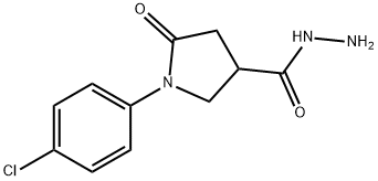 1-(4-氯苯基)-5-氧代吡咯烷-3-卡巴肼, 345249-49-2, 结构式