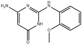 6-氨基-2-[(2-甲氧苯基)氨基]嘧啶-4(3H)-酮,1211483-88-3,结构式