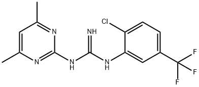 N-[2-Chloro-5-(trifluoromethyl)phenyl]-N'-(4,6-dimethylpyrimidin-2-yl)guanidine Struktur