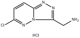 [(6-Chloro[1,2,4]triazolo[4,3-b]pyridazin-3-yl)-methyl]amine hydrochloride 化学構造式