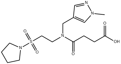 4-{[(1-Methyl-1H-pyrazol-4-yl)methyl][2-(pyrrolidi n-1-ylsulfonyl)ethyl]amino}-4-oxobutanoic acid|4-氧代-4-[(1-甲基吡唑-4-基)甲基-(2-吡咯烷-1-基磺酰基乙基)氨基]丁酸