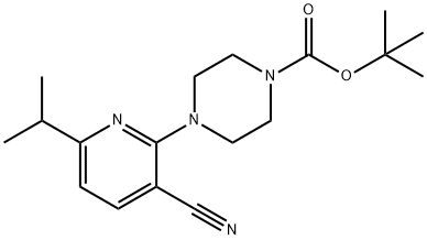 tert-Butyl 4-(3-cyano-6-isopropyl-2-pyridinyl)-tetrahydro-1(2H)-pyrazinecarboxylate Structure