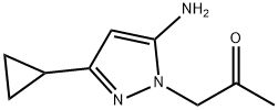1-(5-氨基-3-环丙基-1H-吡唑-1-基)丙酮,1306739-31-0,结构式