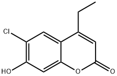 6-Chloro-4-ethyl-7-hydroxy-2H-chromen-2-one Struktur