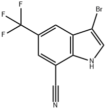 1228182-69-1 3-Bromo-5-(trifluoromethyl)-1H-indole-7-carbonitrile