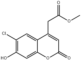 (6-氯-7-羟基-2-氧代-2H-苯并吡喃-4-基)乙酸甲酯, 72304-22-4, 结构式