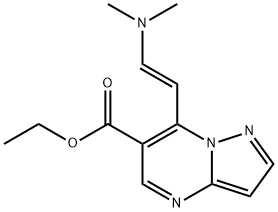 7-[(E)-2-二甲基氨基乙烯基]吡唑[1,5-A]嘧啶-6-羧酸乙酯,148191-33-7,结构式