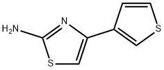 4-チエン-3-イル-1,3-チアゾール-2-アミン 化学構造式