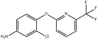 3-Chloro-4-{[6-(trifluoromethyl)pyridin-2-yl]oxy}aniline Struktur